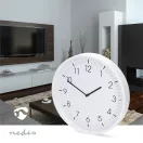 Nedis CLWA1226WT falióra, 30 cm átmérő,  csendes szerkezet, fehér