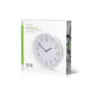 Nedis CLWA1226WT falióra, 30 cm átmérő,  csendes szerkezet, fehér