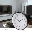 Nedis CLWA1226BK falióra, 30 cm átmérő,  csendes szerkezet, fekete