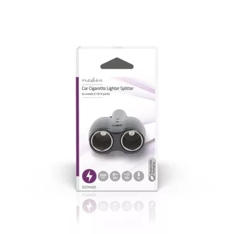   Nedis DCPA002 szivargyújtó elosztó, 120 W, bemeneti feszültség: 12 V DC, 12 V DC, maximális kimeneti áram portonként 10A