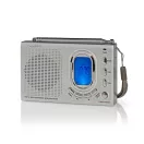 Nedis RDWR1000GY hordozható AM / FM / SW 1-7 sáv rádió, Fejhallgató kimenet, Ébresztőóra