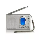 Nedis RDWR1000GY hordozható AM / FM / SW 1-7 sáv rádió, Fejhallgató kimenet, Ébresztőóra