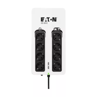   EATON UPS 3S Gen2 UPS DIN, 850VA, 510W, Input: Schuko, Outputs: 8x Schuko, szünetmentes tápegység, USB