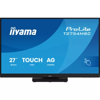   IIYAMA touch IPS monitor, 27", 1920 x 1080, 16:9, 300cd, 4ms, 1000:1, VGA/HDMI/USB, T2754MSC-B2AG