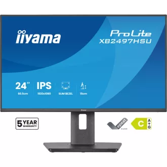   IIYAMA ProLite monitor, IPS, 27", 1920x1080, 16:9, 350 cd/m˛, 4ms, 1500:1, HDMI/DisplayPort/USB