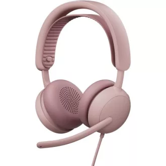   LOGITECH Fejhallgató 2.0 - Zone Wired 2 Mikrofonos, Rózsaszín