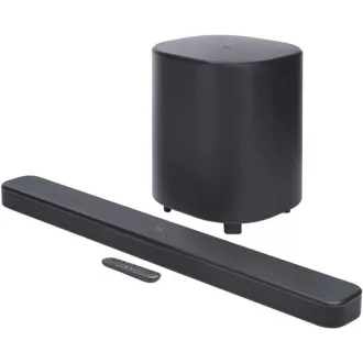   JBL BAR 500M2 Dolbi Atmos soundbar, 5,1, 750W, vezeték nélküli, HDMI, USB, 10 colos mélynyomó, fekete