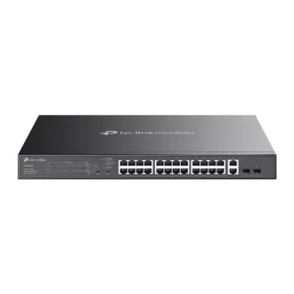   TP-LINK Switch 26x1000Mbps (24xPOE+) +2xGigabit SFP kombó Fémházas Easy Smart (Omada), ES228GMP