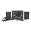 Nedis GSPR31021BK gamer hangszóró készlet, csatornák: 2.1, USB tápellátás, 3,5 mm jack, 33 W, LED, hangerőszabályozó