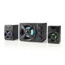 Nedis GSPR31021BK gamer hangszóró készlet, csatornák: 2.1, USB tápellátás, 3,5 mm jack, 33 W, LED, hangerőszabályozó