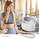 Nedis HPBT2400WT bluetooth fülhallgató (headset), érintésvezérlés, töltőtok, vezeték nélküli töltőtok, mikrofon