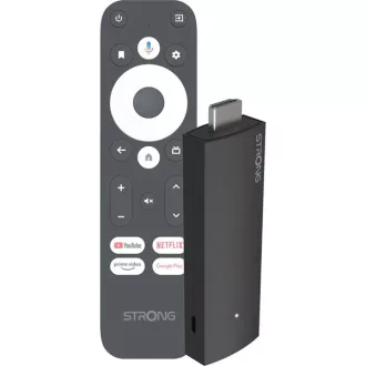   STRONG LEAP-UNA Android TV Stick, 2k felbontás, 2-1ben távirányító, BT csatlakozási lehetőség, Streaming