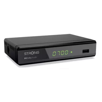   STRONG SRT8119 HDTV vevő, DVB-T2 Free to Air TV és rádióműsorokhoz antennán keresztül, 700 csatorna memória