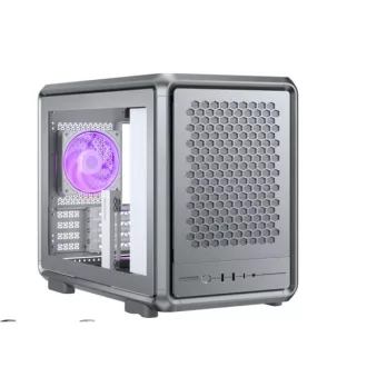   COOLER MASTER Ház Mini-ITX/Micro-ATX  MasterFrame 400 Mesh Silver, Tápegység nélkül, ezüst