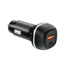 COLORWAY Autós töltő, CW-CHA067PD-BK, 2xUSB (Type-C PD45W + USB QC3.0 18W) (63W), fekete