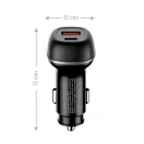COLORWAY Autós töltő, CW-CHA067PD-BK, 2xUSB (Type-C PD45W + USB QC3.0 18W) (63W), fekete