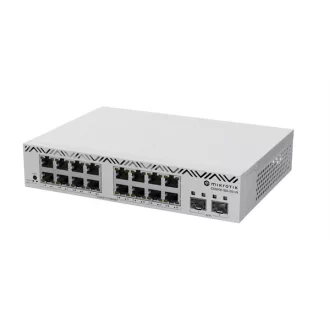   MIKROTIK Switch 16x1000Mbps + 2x10Gbps SFP+, Fémházas, Rackes, CSS318-16G-2S+IN