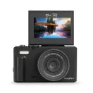 Nedis PCAM2570BK vlogger digitális fényképezőgép / kamera, kihajtható képernyő, 75 MPixel, 5K@15fps, 16 MPixeles CMOS
