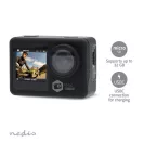 Nedis ACAM31BK AkciókameraKettős képernyő, 1080p@30fps, 12 MPixel, Vízálló akár: 30,0 m-ig,  Wi-Fi, Android™ / IOS