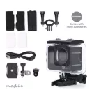 Nedis ACAM31BK AkciókameraKettős képernyő, 1080p@30fps, 12 MPixel, Vízálló akár: 30,0 m-ig,  Wi-Fi, Android™ / IOS