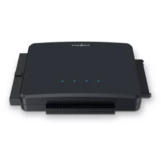   Nedis HDADIS110BK HDD / SSD dokkoló, USB 3.2 Gen1, 2,5 / 3,5", IDE + SATA