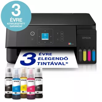   EPSON Tintasugaras nyomtató - EcoTank L3362 (A4, MFP, színes, 5760x1440 DPI, 33 lap/perc, USB/Wifi/Air Print)