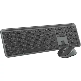   LOGITECH Billentyűzet + egér - MK950 Signature Slim Vezeték Nélküli Combo Grafitszürke, HUN (Festett)