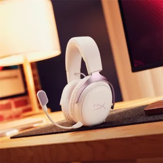   HP HYPERX vezeték nélküli gaming fejhallgató Cloud III S - levendula/fehér