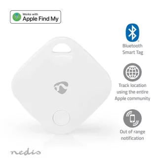   Nedis BTTAG10WT Kulcskereső, Kompatibilis a következőkkel: Apple Find My App | Elemmel működik | 1x CR2032 | Bluetooth