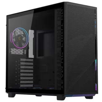   GIGABYTE Ház AC400G, Tápegység nélkül, Fekete, Üvegfalú