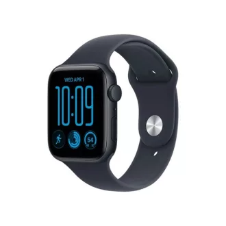   Apple Watch SE3 v2 Cellular 40 mm-es éjfekete alumíniumtok tengerészkék sportszíjjal – M/L