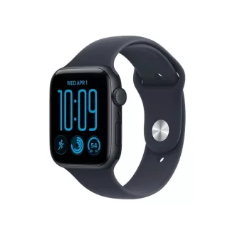   Apple Watch SE3 v2 GPS 40 mm-es éjfekete alumíniumtok tengerészkék sportszíjjal – M/L