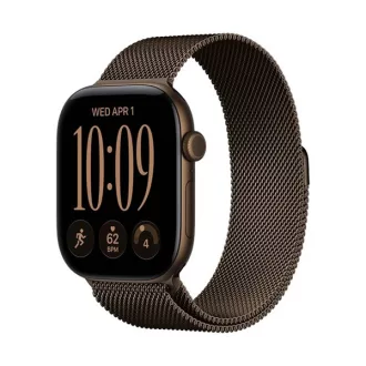   Apple Watch S12 GPS 46 mm-es sötétbronz alumíniumtok sötétbronz milánói szíjjal – M/L