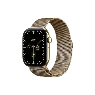   Apple Watch S12 Cellular 42 mm-es ragyogóarany titántok ragyogóarany milánói szíjjal
