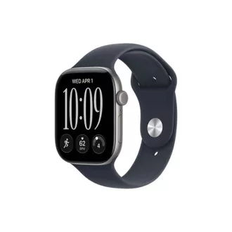   Apple Watch S12 GPS 42 mm-es térszürke alumíniumtok tengerészkék sportszíjjal – S/M