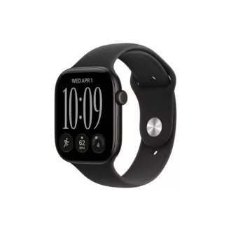   Apple Watch S12 GPS 42 mm-es fekete alumíniumtok fekete sportszíjjal – S/M