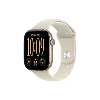   Apple Watch S12 Cellular 42 mm-es világosarany alumíniumtok homokszínű sportszíjjal – M/L