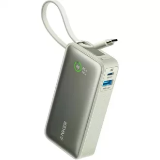   ANKER Powerbank Nano 10000mAh, PD 30W, Beépített USB-C kábellel, zöld- A1259G61