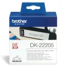 BROTHER Etikett címke DK-22205, Fehér alapon fekete papírszalag , folytonos, 62mm x 30.48M