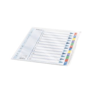   Elválasztólap, A4, regiszteres 1-12 laminált karton fülek 100162 Esselte