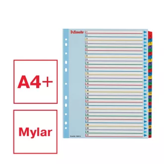   Elválasztólap, A4, Maxi regiszteres 1-31 laminált karton előlap 100210 Esselte