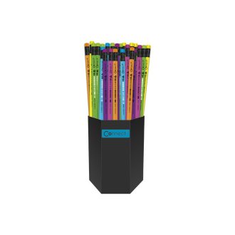   Grafitceruza HB, radíros, fluo színű test és radír, Connect 72 db/csomag,