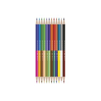  Színes ceruza készlet, kétvégű duocolor 12/24 szín Connect 24 klf. szín