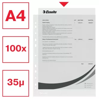   Genotherm lefűzhető, A4, 38-40 micron narancsos Esselte 16690 Classic 100 db/csomag
