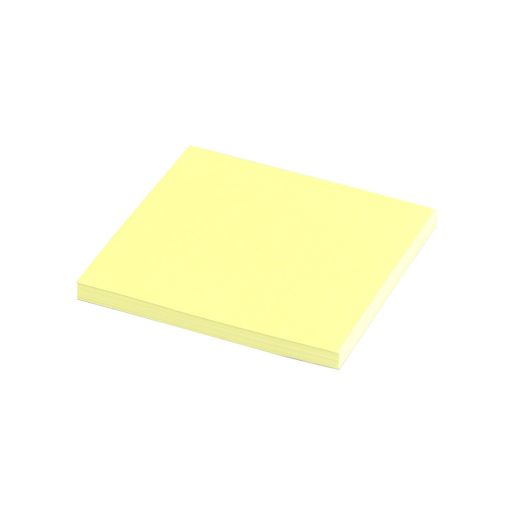Jegyzettömb, ragasztó nélkül tapadó, 75x75mm, 100lap, Static, neon sárga