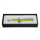 Golyóstoll metál teazöld test, Zebra SLF1, írásszín kék