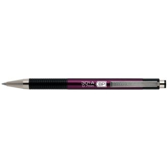   Golyóstoll 0,7mm, metál mályva test, Zebra F-301A, írásszín kék