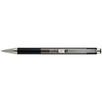   Golyóstoll 0,7mm, metál antracit test, Zebra F-301A, írásszín kék