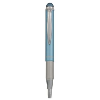   Golyóstoll metál világoskék test, Zebra Stylus Telescopic, írásszín kék