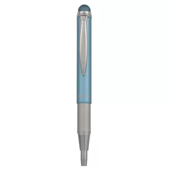   Golyóstoll metál világoskék test, Zebra Stylus Telescopic, írásszín kék